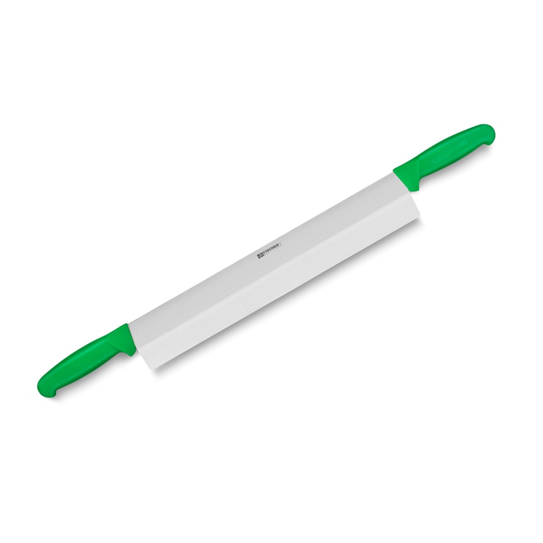 Two-Handle Cheese Knife 40cm Green Handle