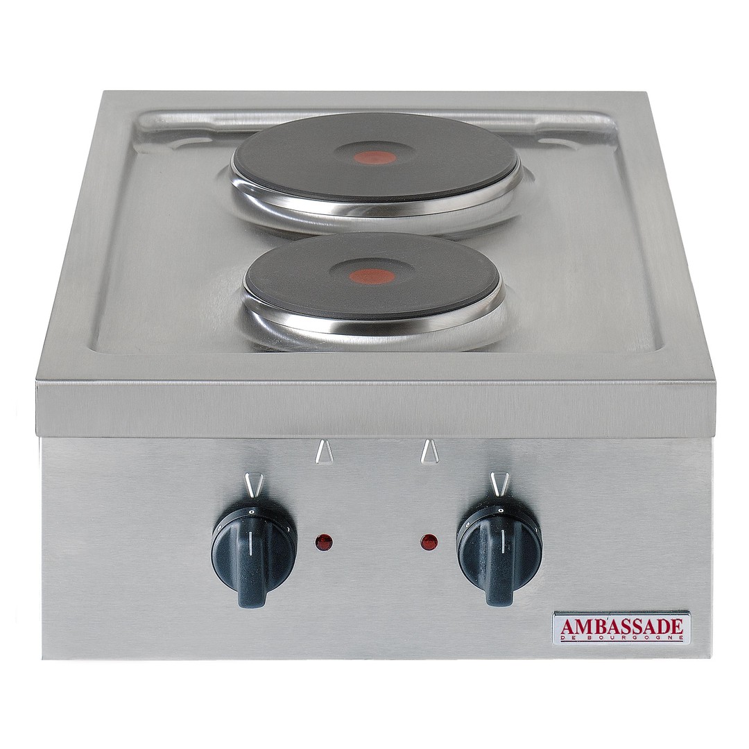 Bridge unit with 2 electric hotplates