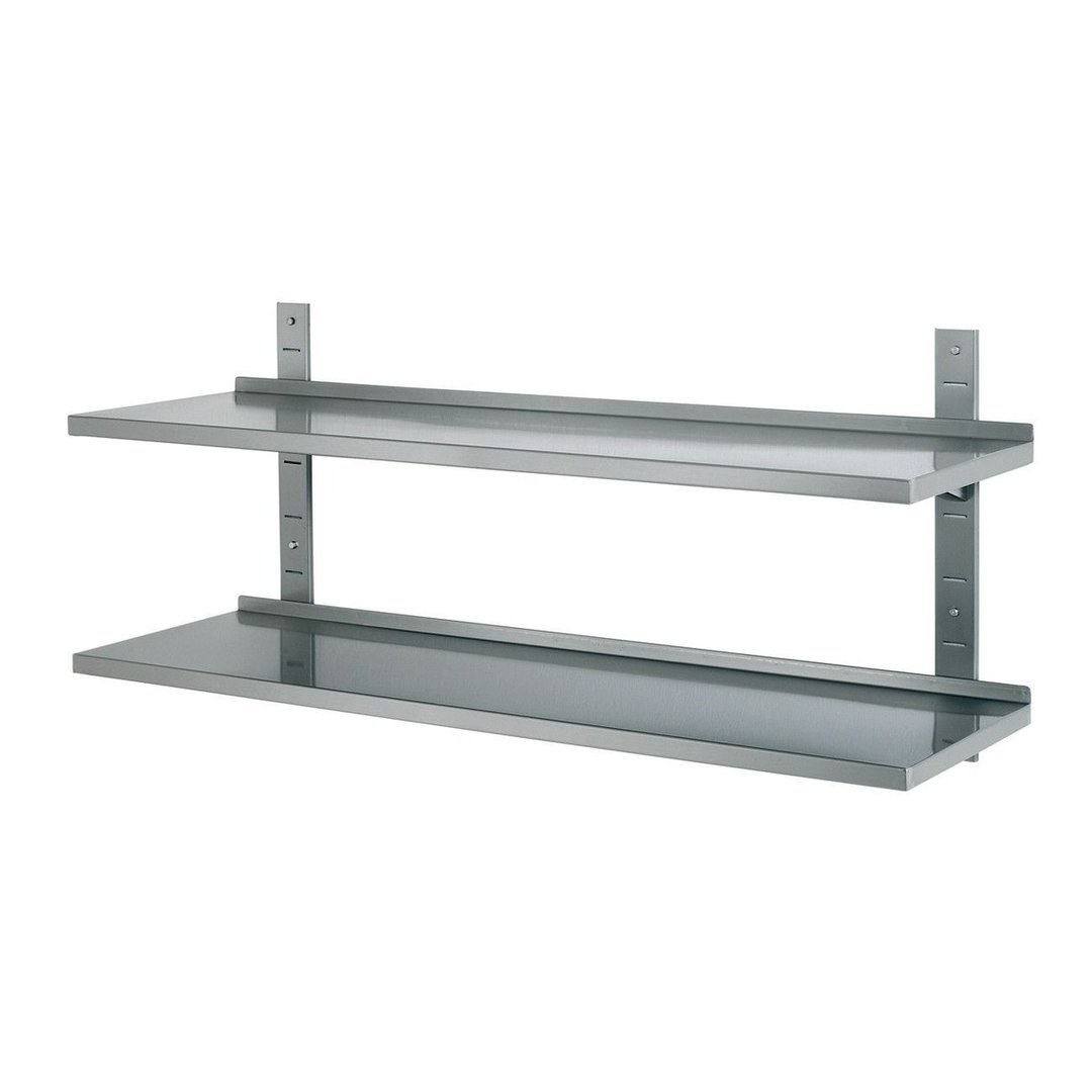 S/S Double Wall Shelves Adjustable 180x30x40 cm