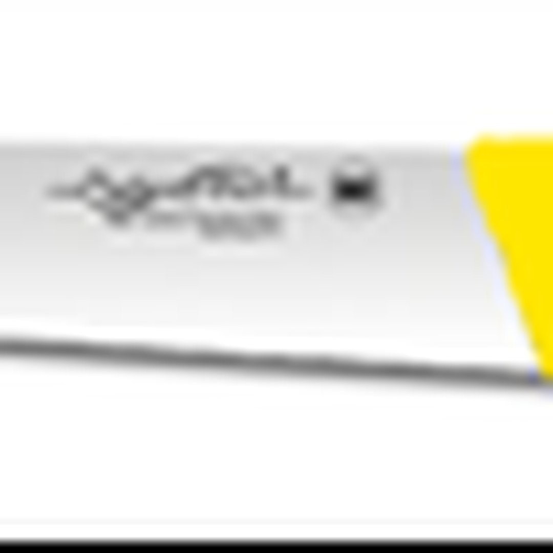 Straight Butcher Knife 15cm Yellow Handle