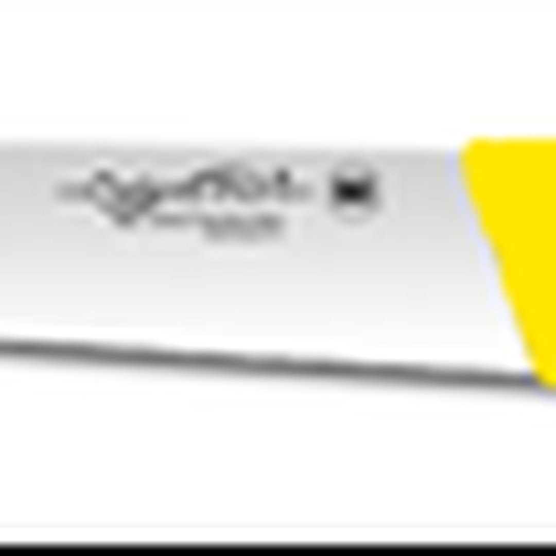 Straight Butcher Knife 18cm Yellow Handle