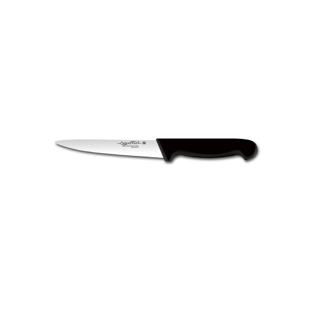 Pointed Boning Knife 15cm Black Handle