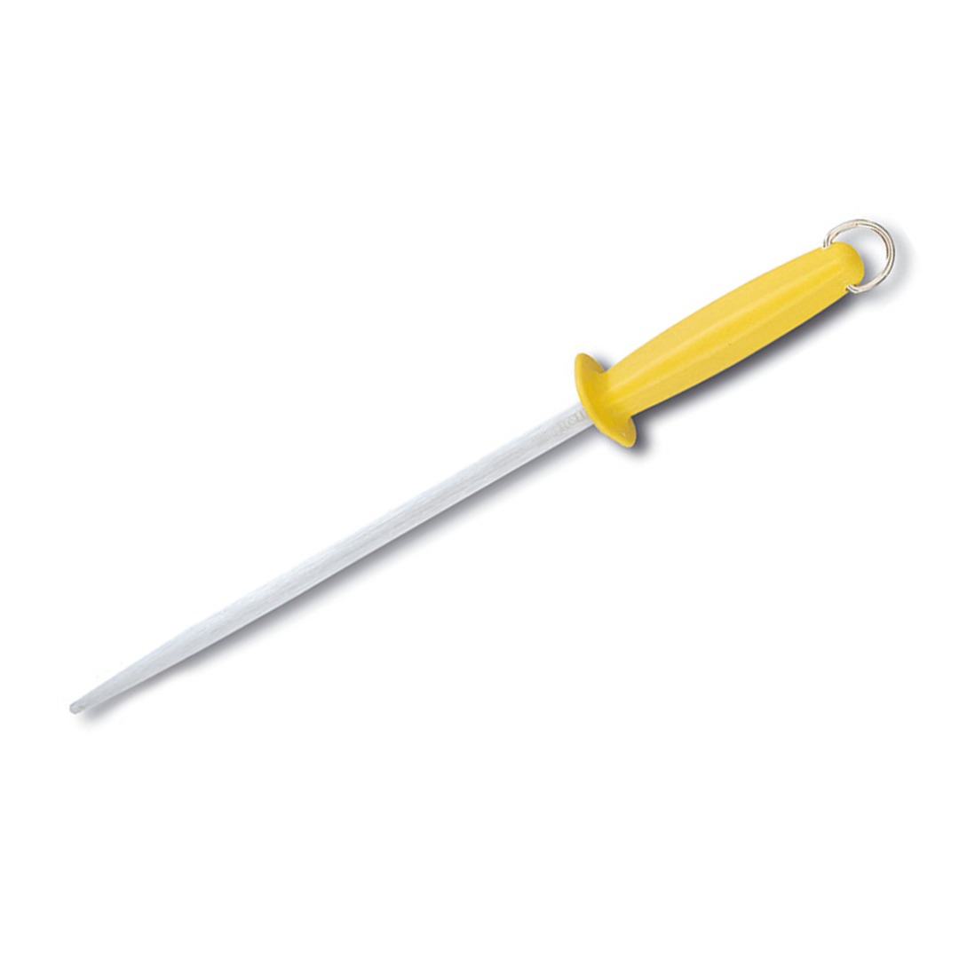 Round Sharpening Steel 25cm Yellow Handle