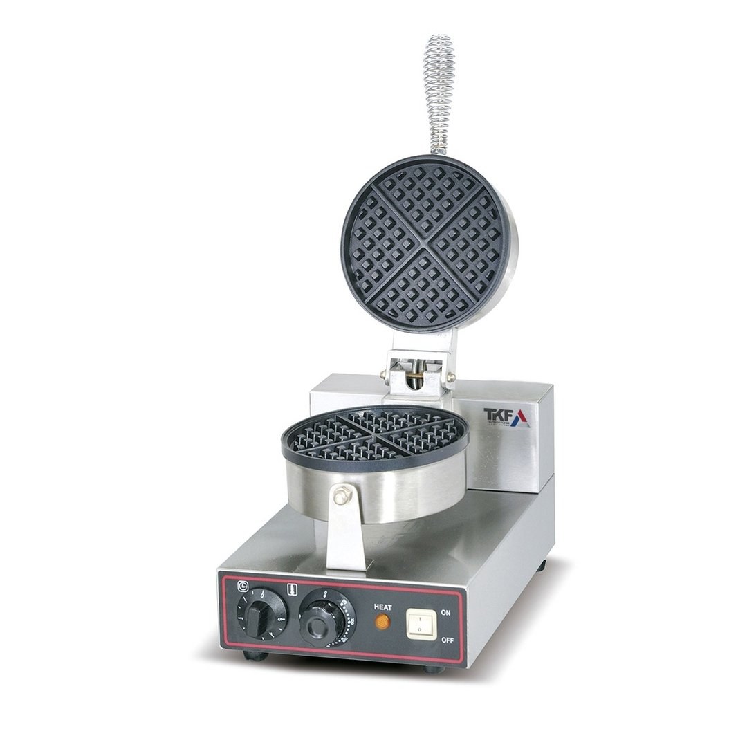 Single Electric Round Waffle Machine 1.3kW — TKF France